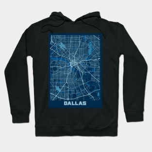 Dallas - United States Peace City Map Hoodie